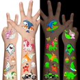 thumbnail image 1 of Tatuajes temporales AWINMAY Luminous para niños, 310 unidades con estilos mixtos, 1 of 6