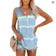 thumbnail image 1 of Camiseta sin mangas estampada sin mangas con estampado de tinte anudado para mujer, azul, M Advancent AP002428-02, 1 of 5