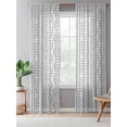 thumbnail image 5 of Sheer Curtains 108 Inches Long, Farmhouse Boho Semi Sheer Curtains Light Filtering Window Treatment, Vintage Abstract Geometric Striped Privacy Voile Drapes for Living Room Bedroom 52x108 Inch, 5 of 7