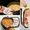 thumbnail image 5 of Yayeee Oven Mitts and Pot Holder Set of 2 Heat Resistant Kitchen Gloves Baking Hot Pad, Leaves Pattern, 5 of 5