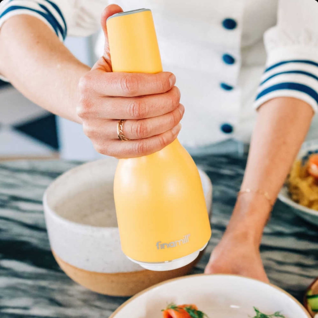 FinaMill USB Rechargeable Grinder with Pepper Pod, Canary