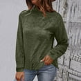 thumbnail image 3 of Vedolay Womens Sweaters Womens Fall Sweater Knit V Neck Oversized Fashion Pullover Casual Long Sleeve Top,Army Green M, 3 of 4