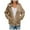Khaki, variant on Women Casual Warm Coat Faux Shearling Fluffy Cardigans Jacket Winter Long Sleeve Jackets Loose Boyfriend Style Outwear