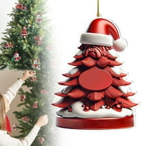 HomelyJoy Dog Ornaments, Christmas Red Truck and Car Ornaments for Tree, Funny Acrylic Animal Ornaments Set as Christmas Dog Party Decor for Farmhouse Holiday