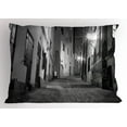 thumbnail image 1 of Black and White Pillow Sham Dark European Alleyway at Night Time Empty Street with Cobblestones, Decorative Standard Queen Size Printed Pillowcase, 30 X 20 Inches, Black and White, by Ambesonne, 1 of 2