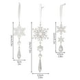 thumbnail image 2 of Taotanxi Crystal Christmas Tree Ornaments Decorations Set- 6Pcs Snowflake Icicle Crystal Hanging Ornaments for Christmas Tree Winter Wonderland Frozen Birthday Wedding Home Party Decor, 2 of 7