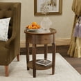 thumbnail image 6 of COSIEST Rustic Solid Wood Mirrored Tabletop Brown Side Table with Drawer for Living Room, 6 of 7