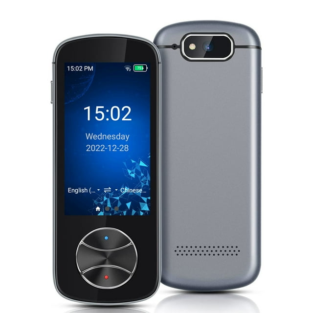 Android-Powered 3.0-inch IPS Screen Smart Translator Device with 1G RAM, 1500mAh Battery & 500M Pixel Camera – Supports 128 Languages Translation Including 16 Offline Options, 8 Hours Working Time –