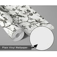 thumbnail image 6 of S4sassy Self Adhesive Wallpaper, Vintage Bird & Blossom Wallpaper, Black Removable DIY Vinyl Wall Covering, Peel and Stick Contact Paper for Entryway accent Wall, Easy Home Decor Solution (25"x240"), 6 of 9