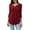 A-Wine Red, variant on Womens Plus Size Long Sleeve Tunic Tops Casual Floral Henley Shirts M-4X