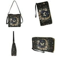 thumbnail image 4 of ZUXONGSY Butterfly Moon Daisy Flower Print Bucket Crossbody Bag Set for Women Lightweight Crossbody Handbag with Leather Wallet Trendy Bucket Purse and Wallet Set for Business, 4 of 4