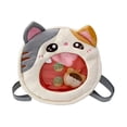 thumbnail image 4 of Mochila con viñetas de animales, bolso cruzado de gran capacidad, bolso de hombro versátil a la moda, bolso de estudiante para , niños gris con muñeca Yinane Bandolera de felpa de dibujos animados, 4 of 8