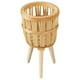 thumbnail image 2 of Bamboo Woven Flower Basket for Plant Pot Storage in Khaki Color Suitable for Living Room Balcony, 2 of 5