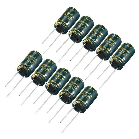 Uxcell 10x17mm 680uF 25V Low ESR Aluminum Radial Electrolytic Capacitors 10 Pack