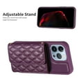 thumbnail image 3 of ELEHOLD Crossbody Wallet Case for iPhone 12 / iPhone 12 Pro, Soft PU Leather Card Holder Magnetic Flip Folio Purse Case 6.1 Inch,Purple, 3 of 6