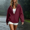 thumbnail image 5 of Juesizh Womens Rain Jacket Zip up Waterproof Coat Comfy Casual Zip up Jackets with Pockets, S-2XL, 5 of 9