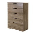 thumbnail image 3 of 3 Piece Set with Dresser Chest and Nightstand in Weathered Oak, 3 of 4