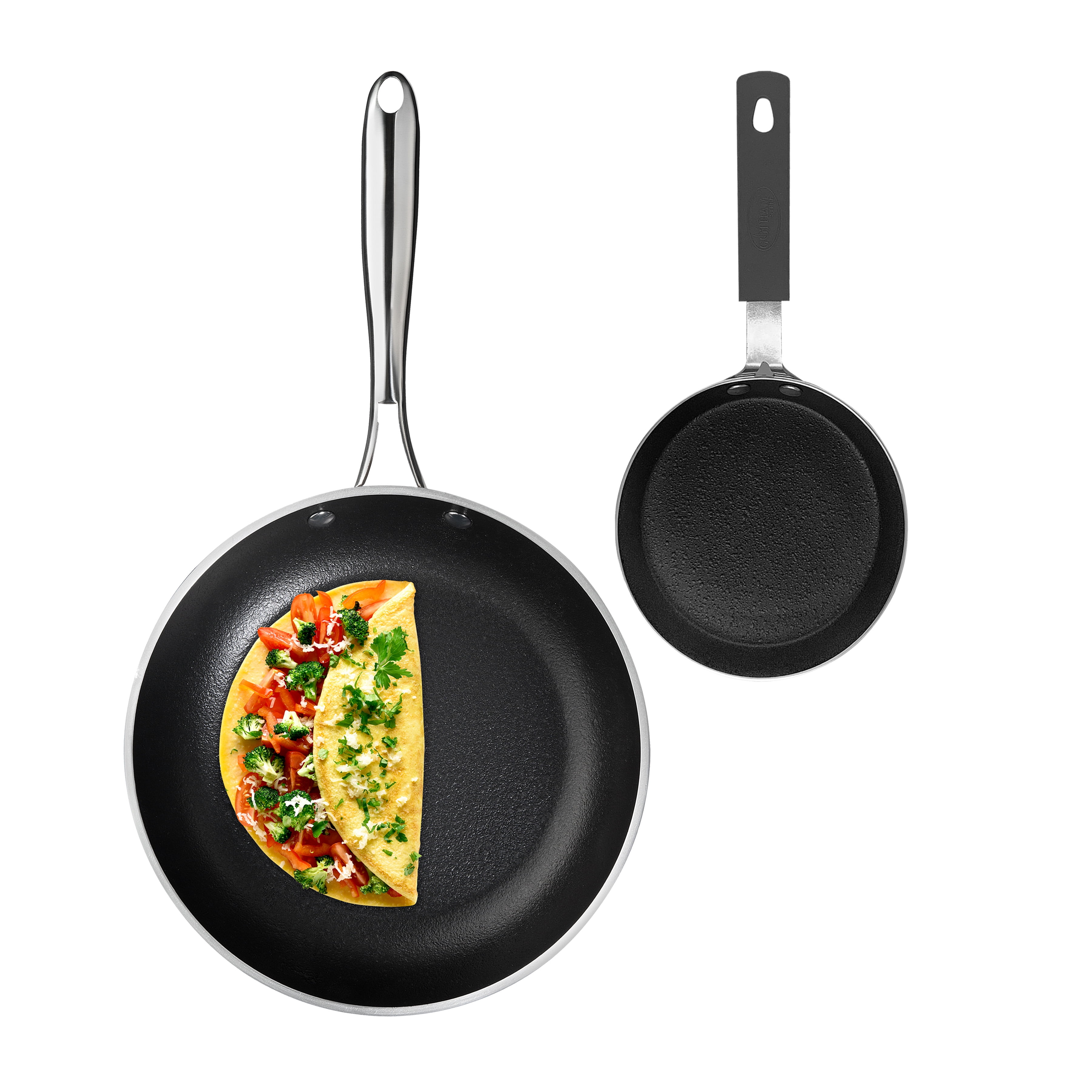 Gotham Steel Copper Cast Textured 2Piece Cookware Set, NonStick 9.5