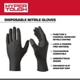 thumbnail image 2 of Hyper Tough Disposable Nitrile Gloves, 100 Pack, Black, Size X-Large, 2 of 10