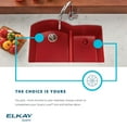 thumbnail image 6 of Elkay Quartz Luxe 15-3/4" x 15-3/4" x 7-11/16", Single Bowl Dual Mount Bar Sink, Caviar, 6 of 7