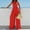 Red, variant on Women Jumpsuits Formal Halter Sleeveless Baggy Long Pants Cutout One Piece Jumpsuits Crew Neck Baggy Overalls Going Out Date Night Womens Rompers For Summer M