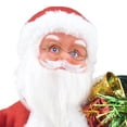 thumbnail image 3 of Adorable Papá Noel con bolsas de regalo, juguete musical con sonido eléctrico, muñeco de peluche animado, regalo de Navidad, decoración del hogar para niños, sin batería, 3 of 8