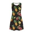 thumbnail image 3 of Beach Dress for Women Summer Sleeveless Palm Tree Print Casual Mini Dress Flowy Tank Sundress with Pockets, 3 of 8