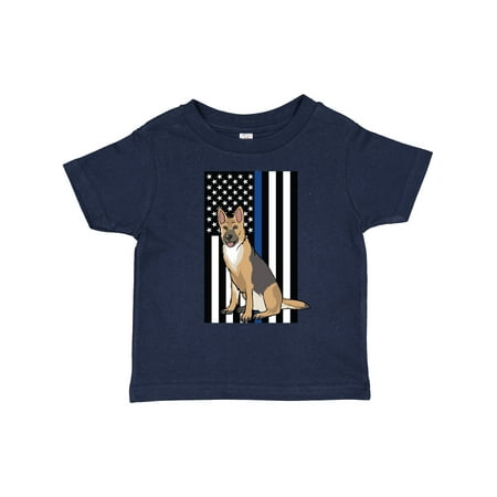 

Inktastic Law Enforcement Flag Dog K-9 Gift Toddler Boy or Toddler Girl T-Shirt