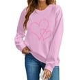 thumbnail image 7 of hotojiny Womens Valentine's Day Sweatshirts Fashion Casual Long Sleeve Loose Pullover Soft Crewneck Spring Tops, 7 of 7