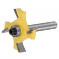 thumbnail image 4 of Cemented Carbide, Anti-Reverse High Reliability Router Bit Set, Router Bit Set 1/4 Shank, Milling For Woodworking 4-Blade T Slot Router Bit 6x1/4, 4 of 8