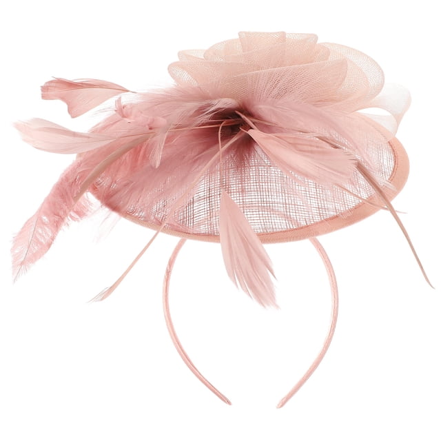 AURARMLET 1Jgo Sombrero Fascinador Para Tea Party Rosa Con Plumas Para Y Fiesta Vintage
