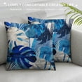 thumbnail image 3 of Acheng Short Plush Pillowcase Palm Leaves with Lush Branches and Leaves Tropical Jungle Palm Leaves with Charming Colors White, 3 of 5