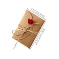 thumbnail image 2 of Vintage Kraft Paper Handmade DIY Greeting Cards Set - Dried Flower Embellished Blessing and Birthday Cards for Rustic, Wedding, Thank You, and Anniversary,Red, 2 of 3