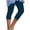 Dark Blue, variant on Women's High Waisted Workout Leggings, 5-Inch Inseam Cropped Yoga Pants with Side Seam Details, Tummy Control Compression Capri Pants for Gym, Running, Fitness and Casual Wear