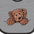 thumbnail image 4 of Inktastic Pocket Chocolate Doodle Boys or Girls Baby Bib, 4 of 4