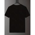 thumbnail image 2 of Men's Casual Short Sleeve T-Shirt - Bold CALVIN Graphic Print, Black with White & Golden Lettering, Regular Fit Summer Top, Machine Washable, 2 of 5