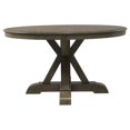 Furniture of America Kora Round Trestle Dining Table in Light Oak