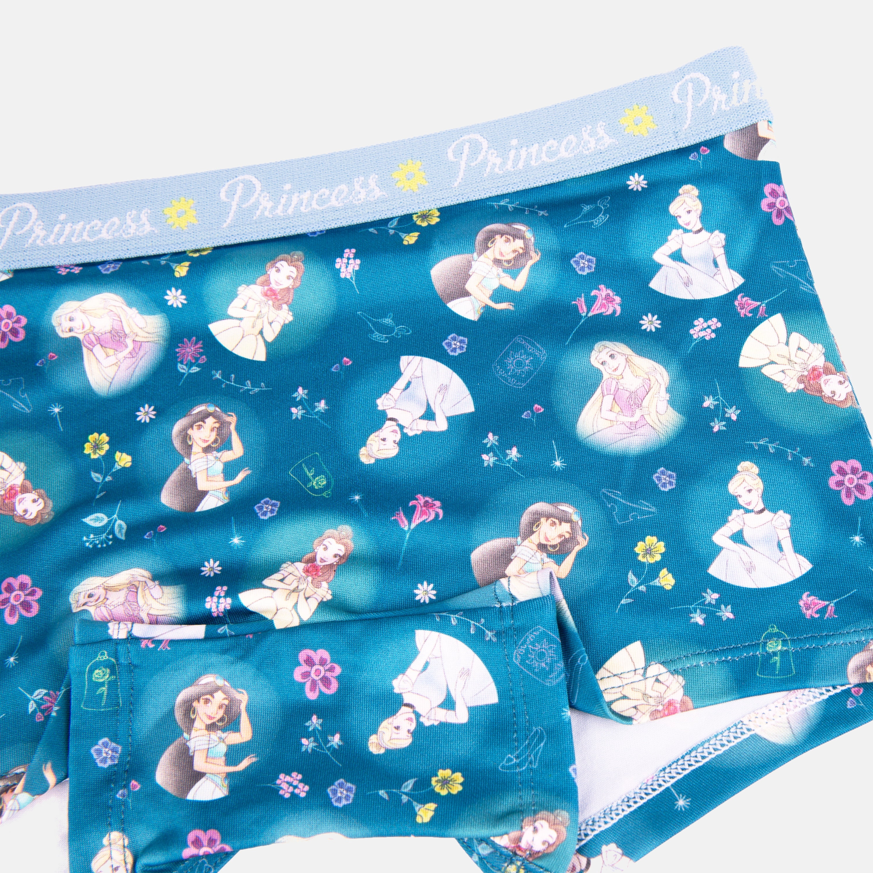 Princess Girls Boyshort Character Underwear, 4-Pack, Size 4-10