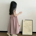 thumbnail image 3 of Kids Girl's Dress Summer Casual Loose Tank Swing Midi Cute Tank Dress Shift Dress Sleeveless Fluffy Dress Princess Dress for 3-8 Years Kids, 3 of 8