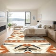 thumbnail image 3 of ODIKA 6'x9' Machine Washable Non-Slip Area Rug, Southwestern Burnt Orange High Traffic Rug, Orange, 1050082, 3 of 7