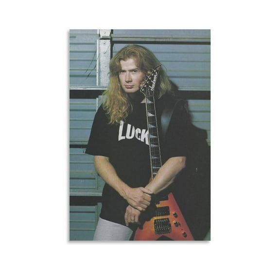Dave Mustaine Canvas Poster Painting On Canvas Wall Art Poster Scroll Picture Print Living Room Walls Decor Home Posters 16x24inch(40x60cm)