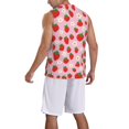 thumbnail image 2 of Sikiie Hand Drawn Strawberry Basketball Jersey Reversible Men's Mesh Athletic Sports Shirts Training Practice S-4XL4X-Large, 2 of 6