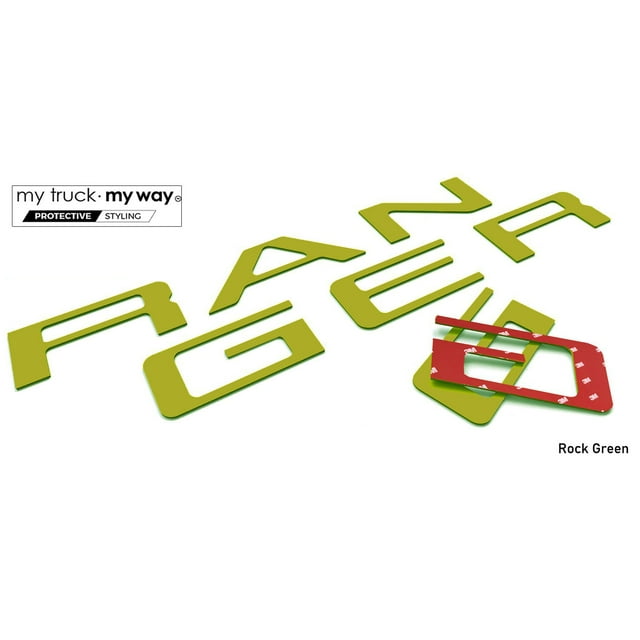 my car my way Tailgate Letters Compatible with Ford Ranger 2019-2021 | 3M Adhesive & 3D Domed | Precision Fit | Water Resistant