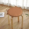 thumbnail image 7 of FURNIX Brown 15" Round Chair Cushion,Bar Stool Cushion,Bistro Chair Pad,Fade Resistant Pad,Non-Slip Seat Cushion,Cushion With Ties,Dining Kitchen Chair,Indoor Outdoor Stool Reversible Cushion, 7 of 7