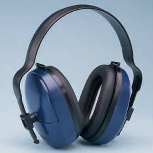 ValueMuff Over-the-Head Ear Muffs, 25 dB NRR, Electrically Insulated, Black/Blue HB-25