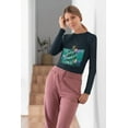 thumbnail image 2 of Old Glory Womens Mermaid Christmas Tree Long Sleeve T Shirt, 2 of 6