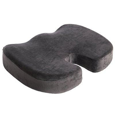 Velvet Grey Adjustable Extender Strap Improve Your Posture Memory Foam ZIRAKI Lumbar Pillow Support Seat Cushion for Car or Office Chair Protect & Soothe Your Back Lower Back Pain Relief 