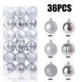thumbnail image 4 of WJSXC 36Pcs Christmas Xmas Tree Ball Bauble Hanging Home Party Ornament Decor Silver 6CM, 4 of 5