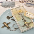 thumbnail image 6 of Pack of 144 Vintage airplane design all metal key chain in antique brass color finish birthday party favor/decoration, 6 of 6