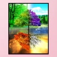 thumbnail image 3 of Wdftyju 11CT punto de cruz completo cuatro estaciones árbol contado DIY bordado Kits algodón artes Wdftyju 6ru6tb9as9sq0tw8, 3 of 9